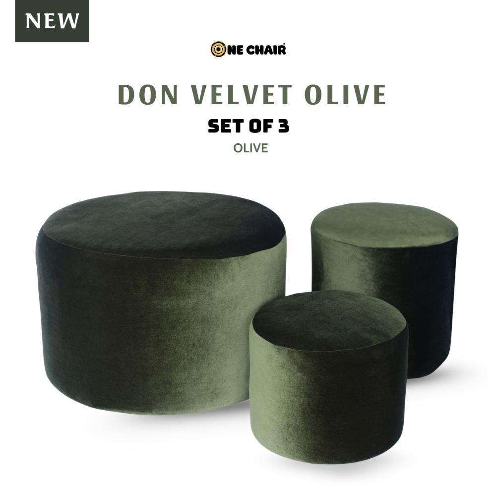 GHẾ SOFA DON SKY VELVET – SET OF 3 (BLUE)