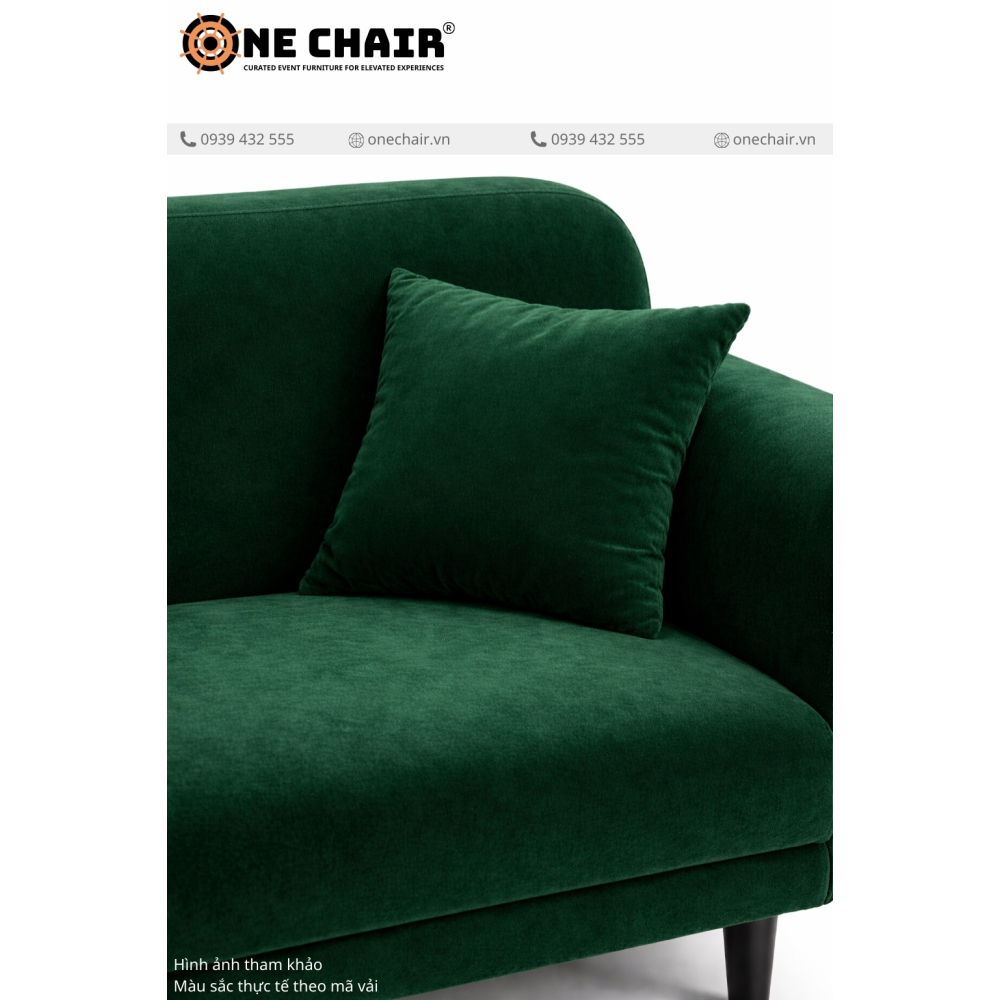 Sofa Đôi Nhung Xanh Ngọc - Kiêu Sa & Cuốn Hút Cho Sự Kiện Đỉnh Cao