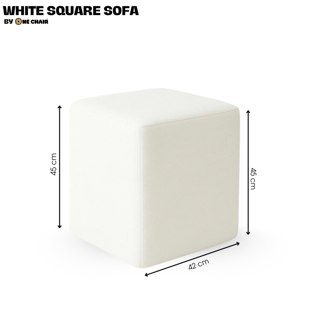 DON SOFA VUÔNG MÀU TRẮNG – TRANG NHÃ TINH KHÔI