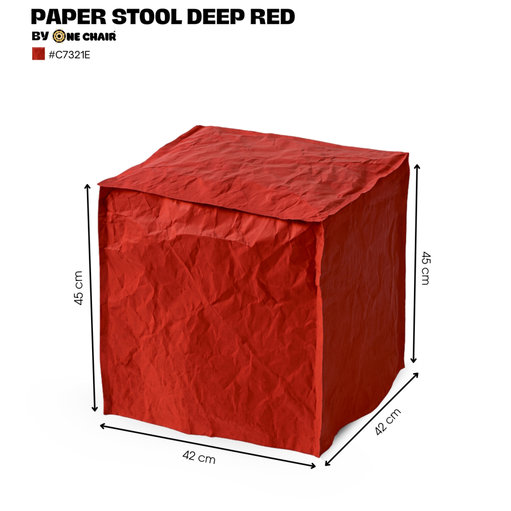 SOFA SỰ KIỆN CAO CẤP | PAPER STOOL DEEP RED – SẮC ĐỎ ĐẬM ĐẦY CẢM XÚC