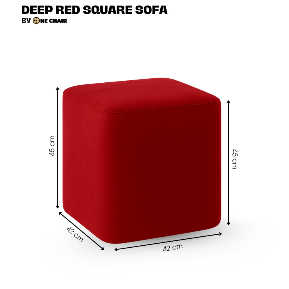 DEEP RED SQUARE – SẮC ĐỎ ĐẬM NỔI BẬT | GHẾ SOFA VUÔNG SỰ KIỆN