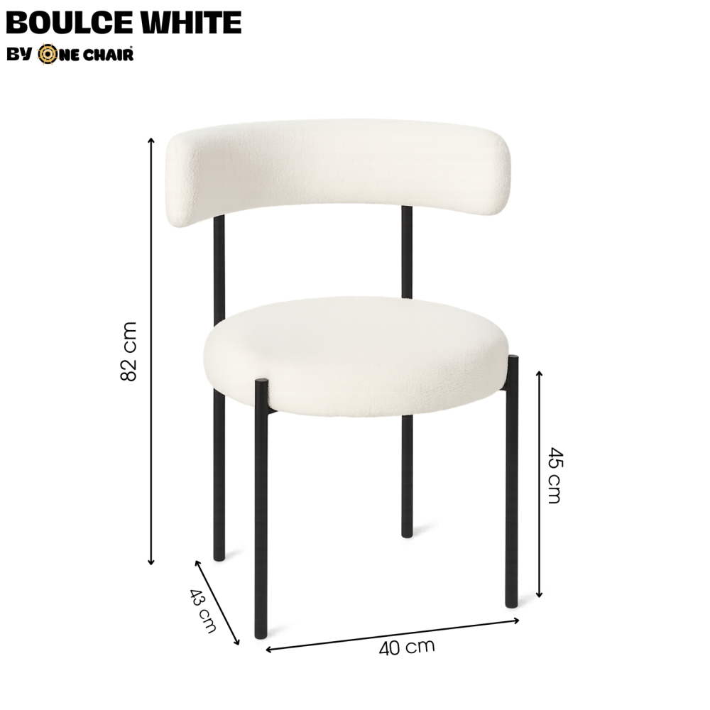 Bouclé Sky Blue – Khung Kim Loại Đen | Ghế Sofa Mini Sang Trọng
