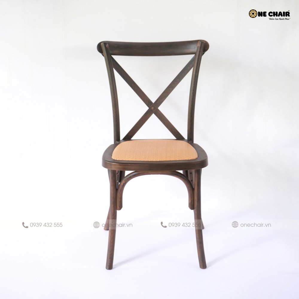 Croosback chair, ghế chéo lưng cổ điển lãng mạn