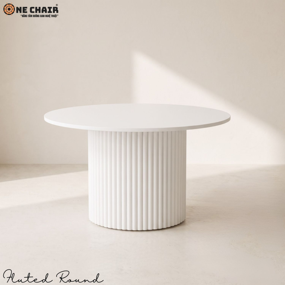 Fluted Round – White