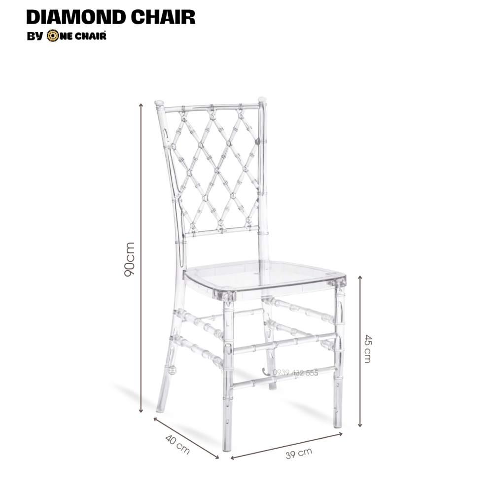 Diamond Chair - Cho Thuê Ghế Sự Kiện Trong Suốt Sang Trọng & Tinh Tế