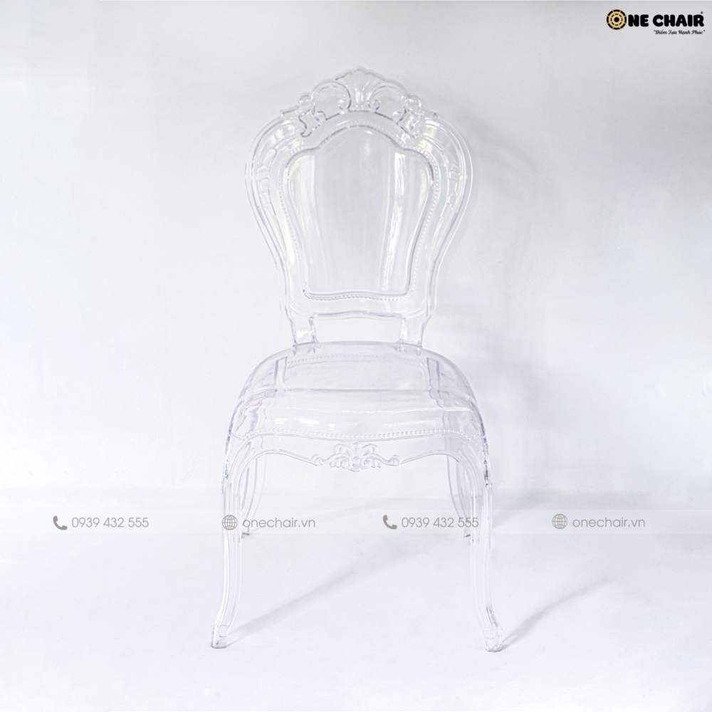 Queen Chair – Cho Thuê Ghế Sự Kiện Trong Suốt Hoàng Gia & Cổ Điển