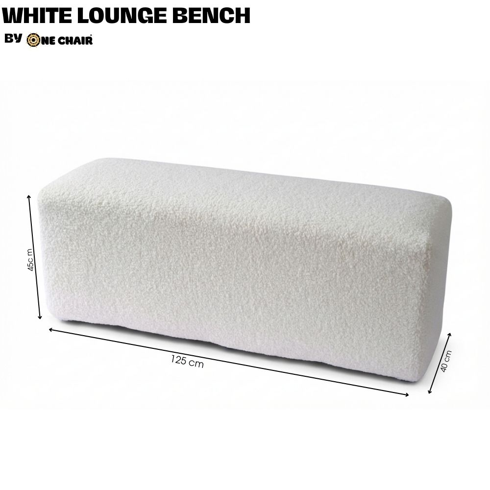 Ghế Lounge Bench Trắng – Thanh Lịch & Tinh Tế Cho Không Gian Sự Kiện