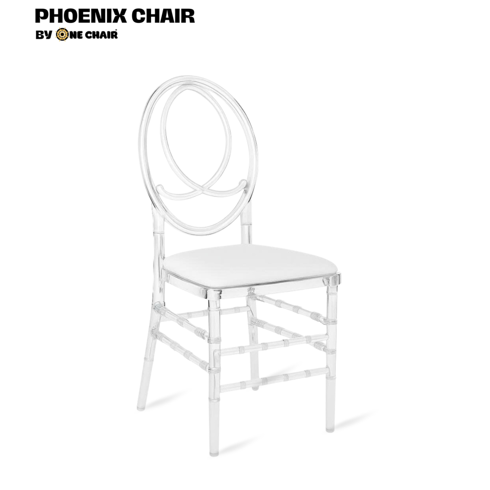 Phoenix Chair – Nệm Màu Trắng | Ghế Sự Kiện Trong Suốt