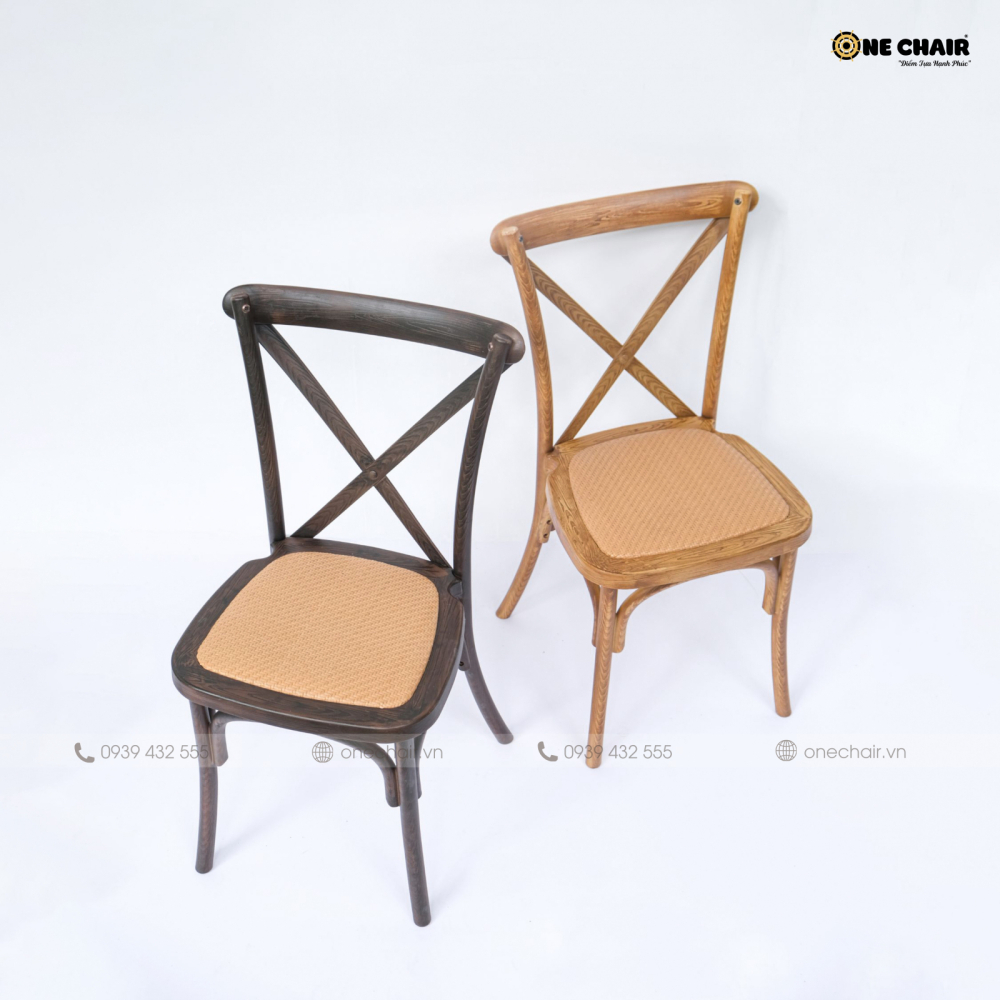 Ghế Croosback chéo lưng chữ X cổ điển mang phong cách lãng mạn