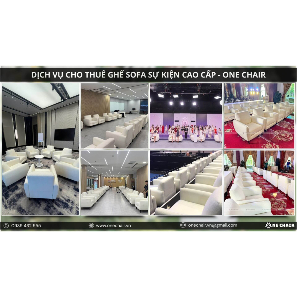 Case Study Sofa Sự Kiện Sang Trọng, Hiện Đại Cùng ONE CHAIR - Những Setup Sofa Sự Kiện Ấn Tượng 2024–2025