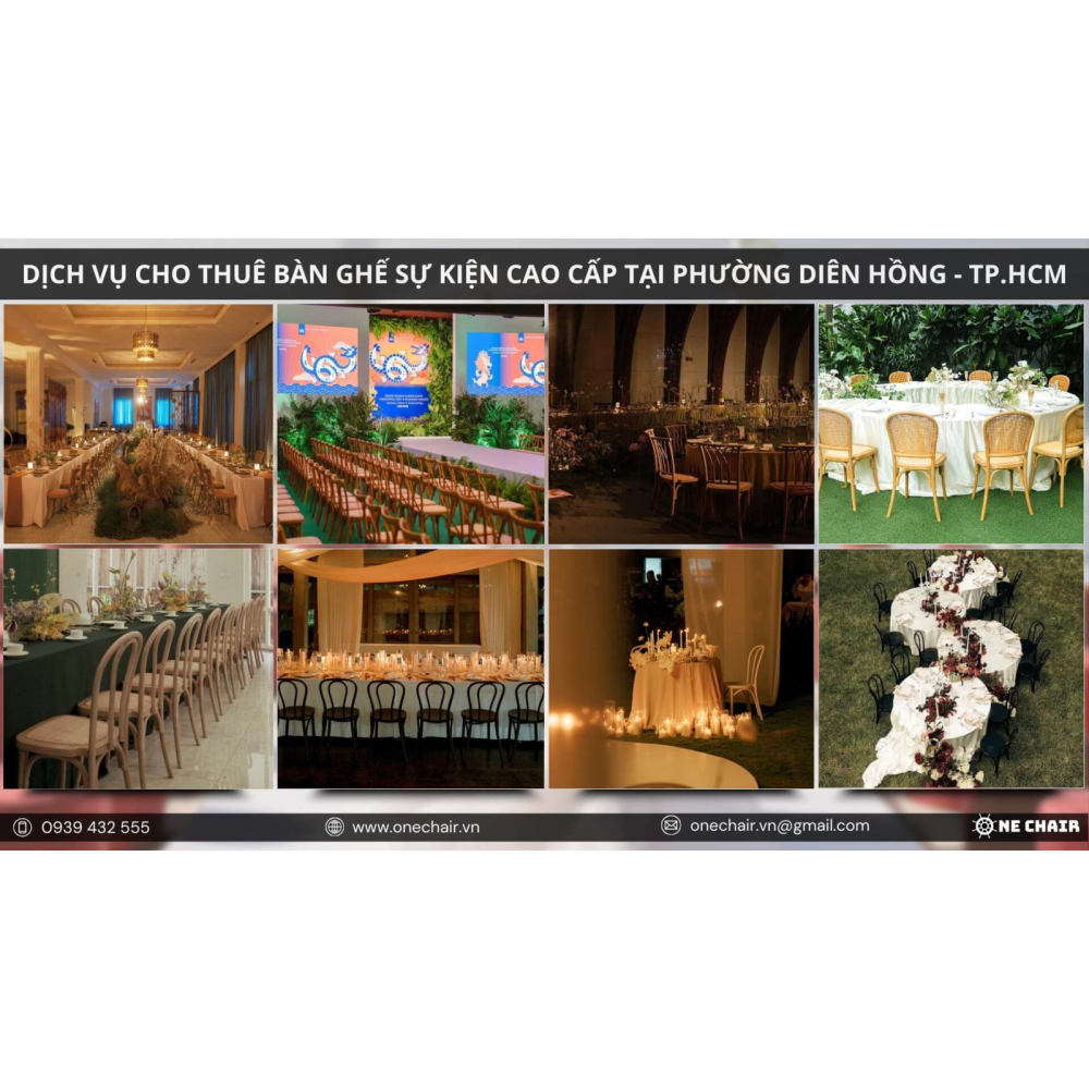 Dịch Vụ Cho Thuê Bàn Ghế Sự Kiện Cao Cấp Phường Diên Hồng, TP.HCM | One Chair 