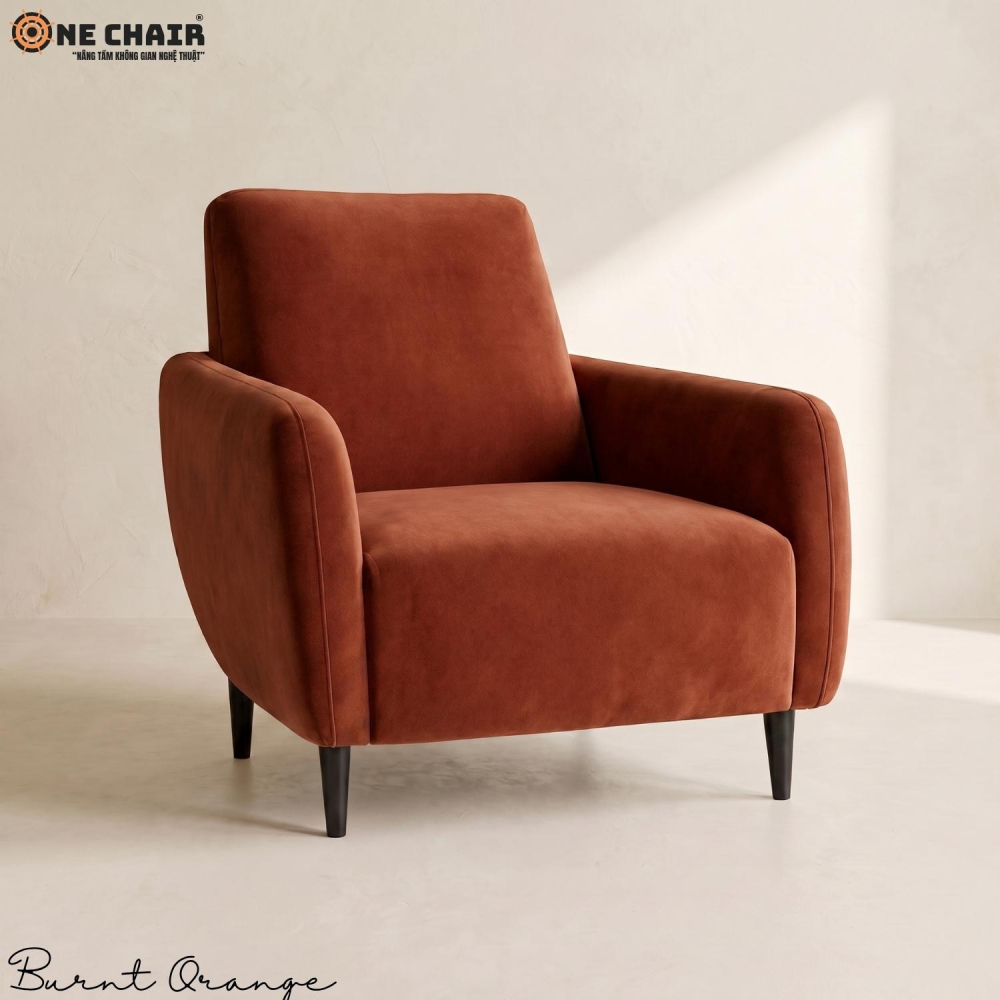 Single Sofa – Burnt Orange
