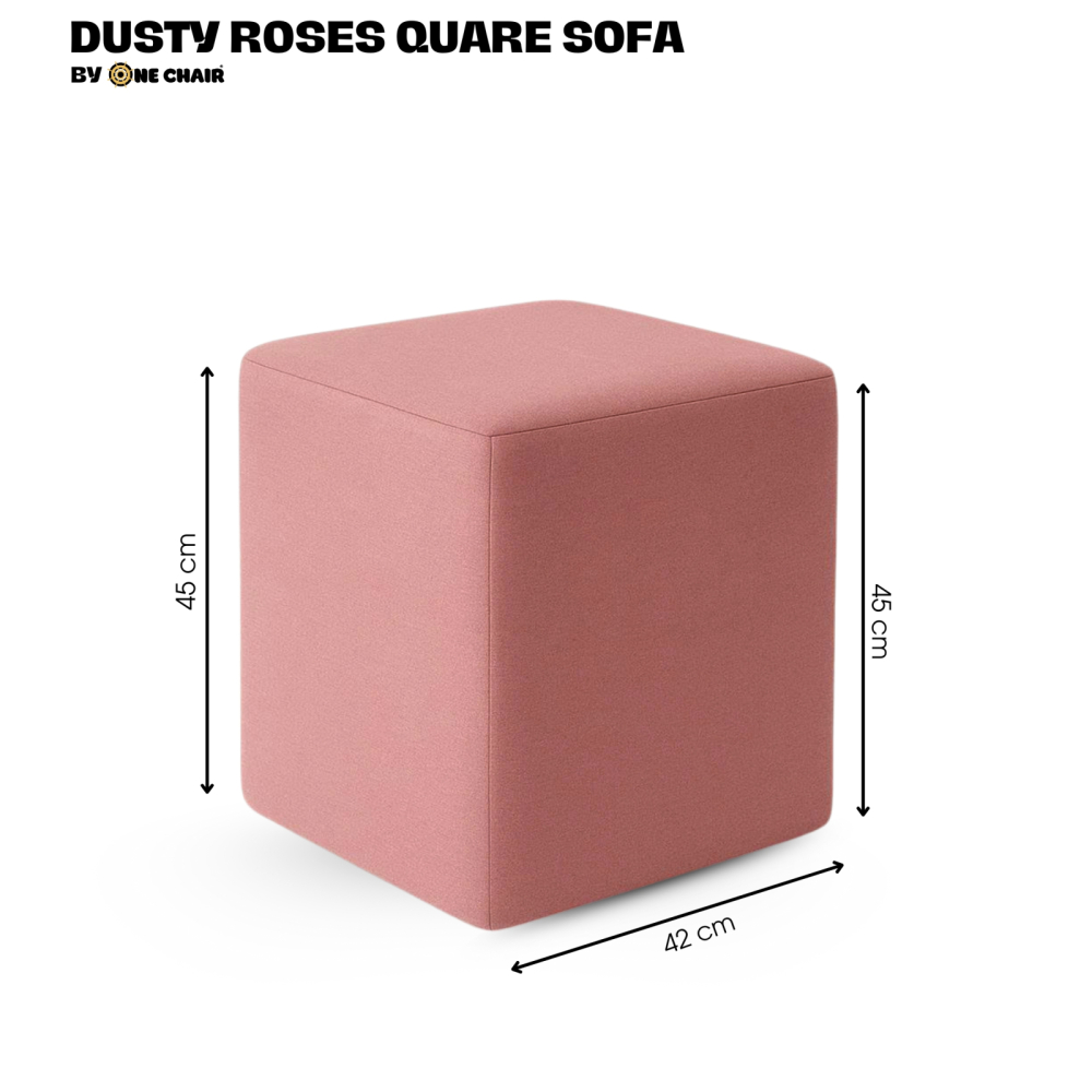 DUSTY ROSE SQUARE SOFA – ĐÔN VUÔNG HỒNG DUSTY ROSE | LÃNG MẠN TINH TẾ