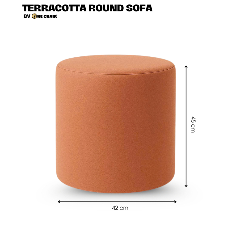 Don Sofa Tròn Terracotta – Sự Ấm Áp Mộc Mạc Trong Không Gian Sự Kiện Hiện Đại