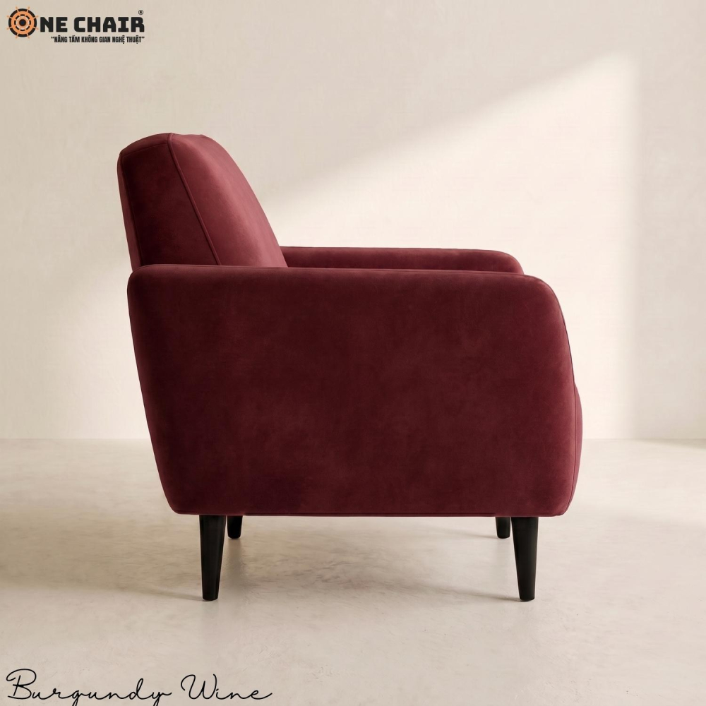 Single Sofa – Burgundy Wine