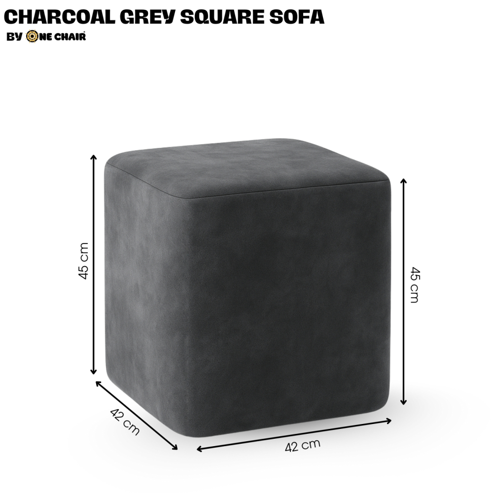 CHARCOAL GREY SQUARE SOFA – ĐÔN VUÔNG XÁM THAN | TINH TẾ HIỆN ĐẠI