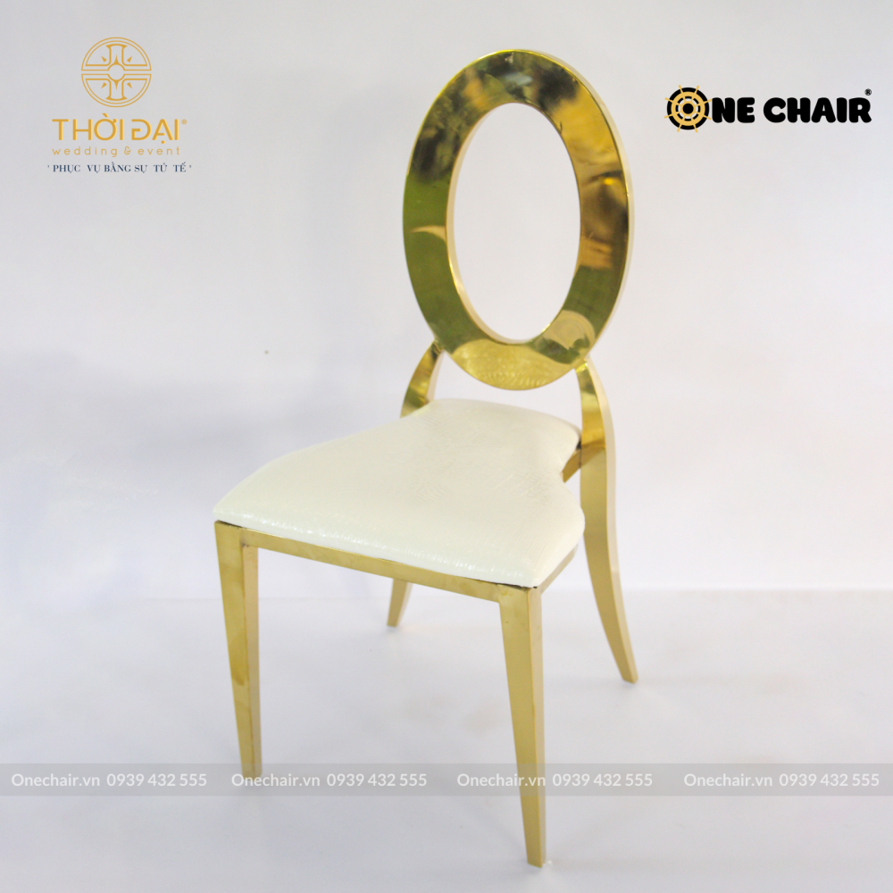Ghế sự kiện đám cưới louis oval mạ vàng hiện đại thép không gỉ bán buôn nhà hàng khách sạn