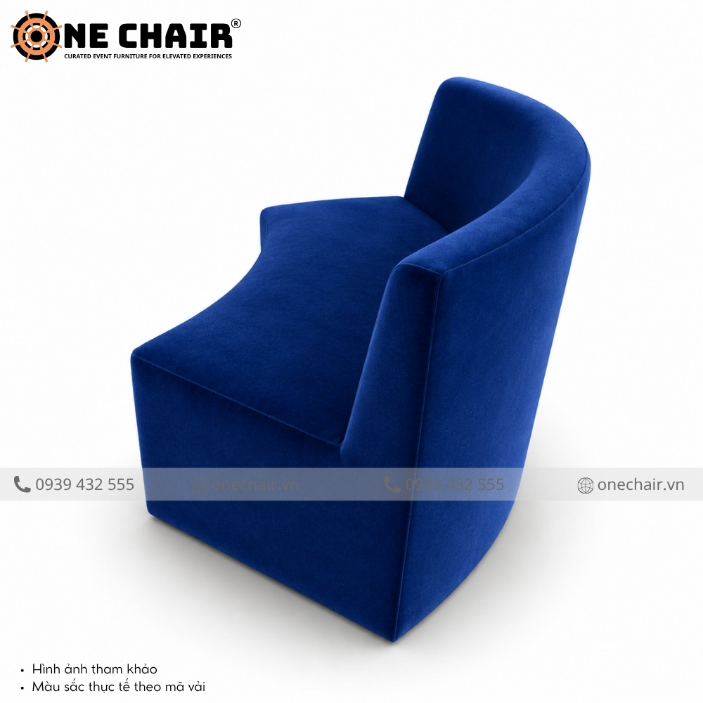 Sofa Cong Modular Arc Cobalt – Khối Xanh Điện Quyền Lực Giữa Không Gian Sự Kiện | ONE CHAIR