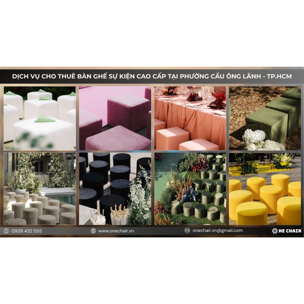Dịch vụ thuê ghế sự kiện cao cấp tại Phường Cầu Ông Lãnh, TP.HCM | ONE CHAIR đồng hành cùng mọi concept