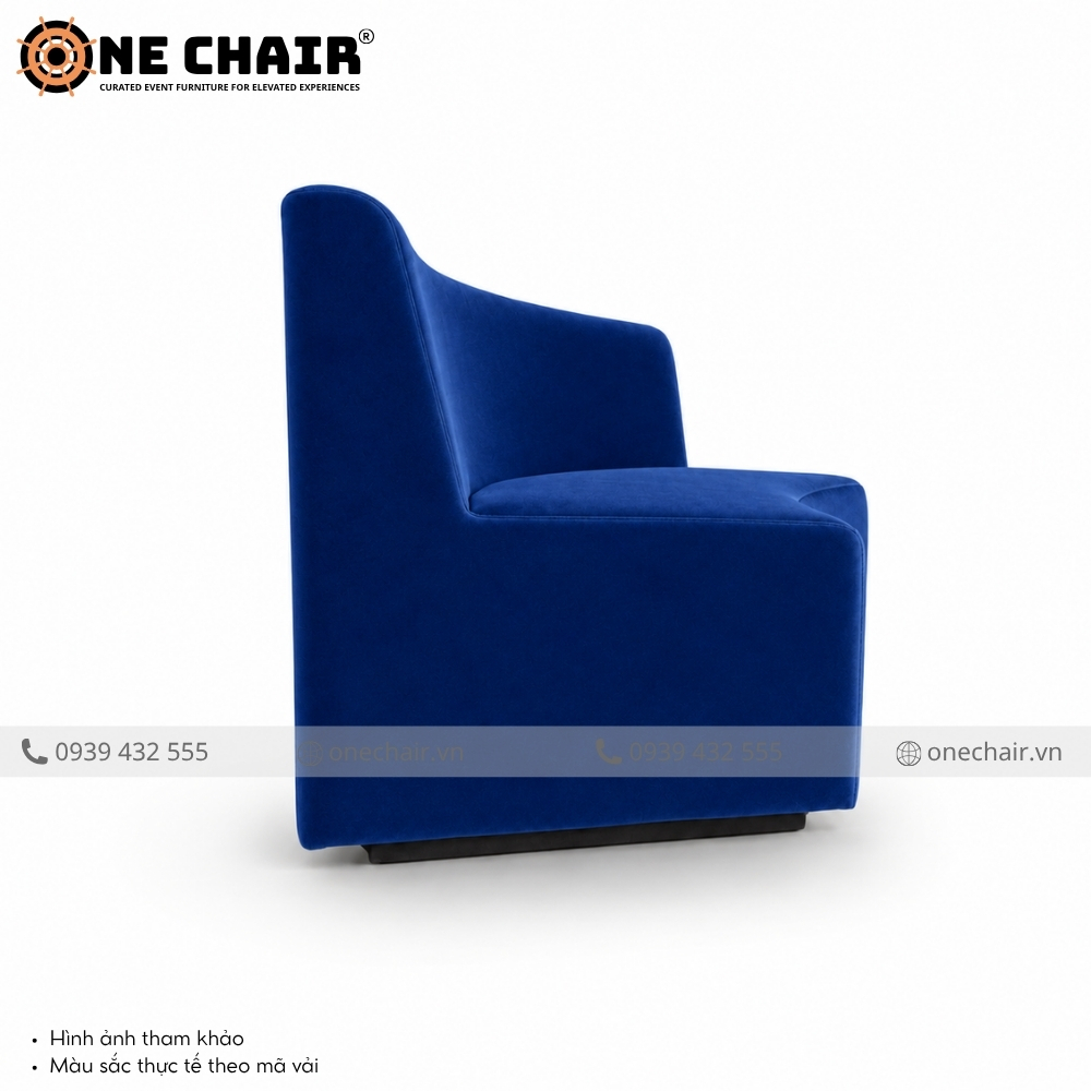 Sofa Cong Modular Arc Cobalt – Khối Xanh Điện Quyền Lực Giữa Không Gian Sự Kiện | ONE CHAIR