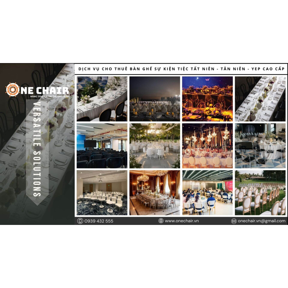 Dịch Vụ Cho Thuê Bàn Ghế Sự Kiện Tiệc Tất Niên – Tân Niên, Year End Party Cao Cấp | ONE CHAIR