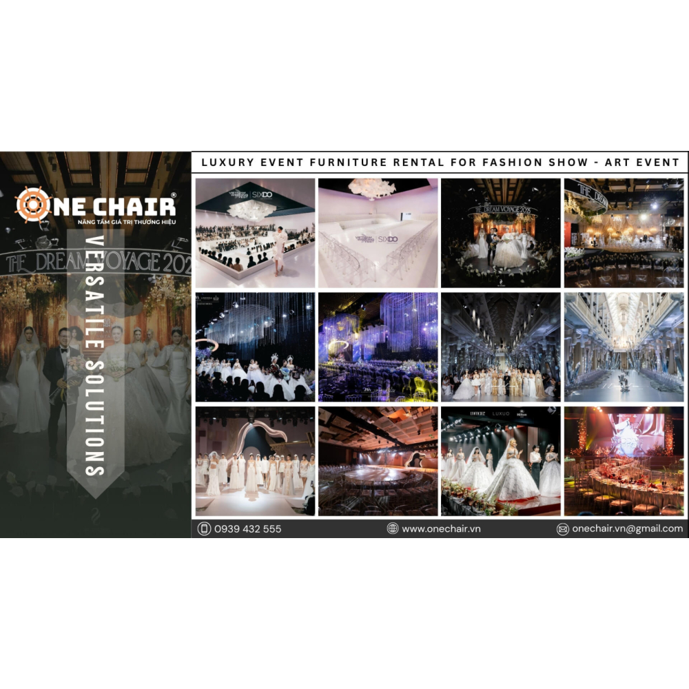 Dịch Vụ Cho Thuê Bàn Ghế Sự Kiện Cao Cấp Cho Các Sự Kiện Ngành Fashion Show & Art Event | ONE CHAIR Nâng Tầm Giá Trị Thương Hiệu