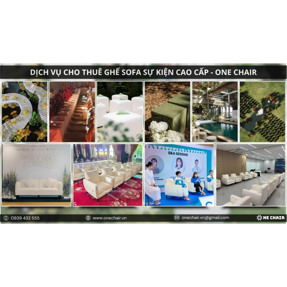 Case Study Sofa Sự Kiện Sang Trọng, Hiện Đại Cùng ONE CHAIR - Những Setup Sofa Sự Kiện Ấn Tượng 2024–2025