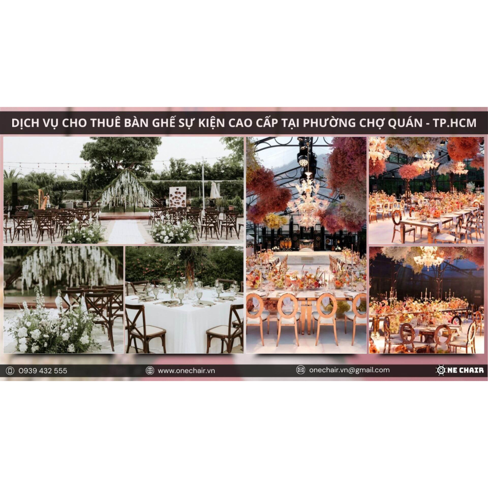 Dịch Vụ Cho Thuê Bàn Ghế Sự Kiện Cao Cấp Phường Chợ Quán, TP.HCM | ONE CHAIR