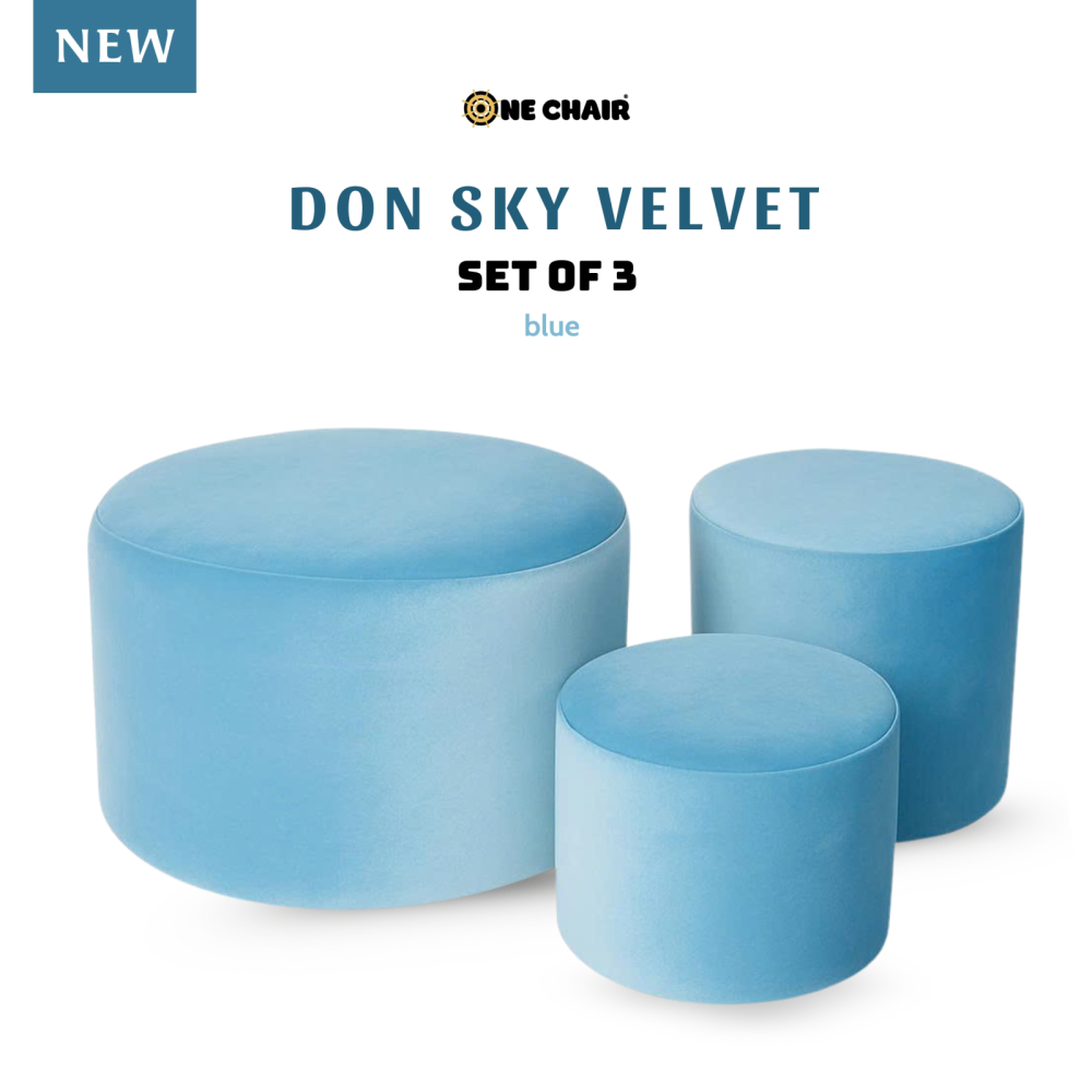 Don Burnt Orange – Bộ 3 Ghế Tròn Nhung Cam | Ghế Decor Sự Kiện Phong Cách Ấm Áp & Cá Tính