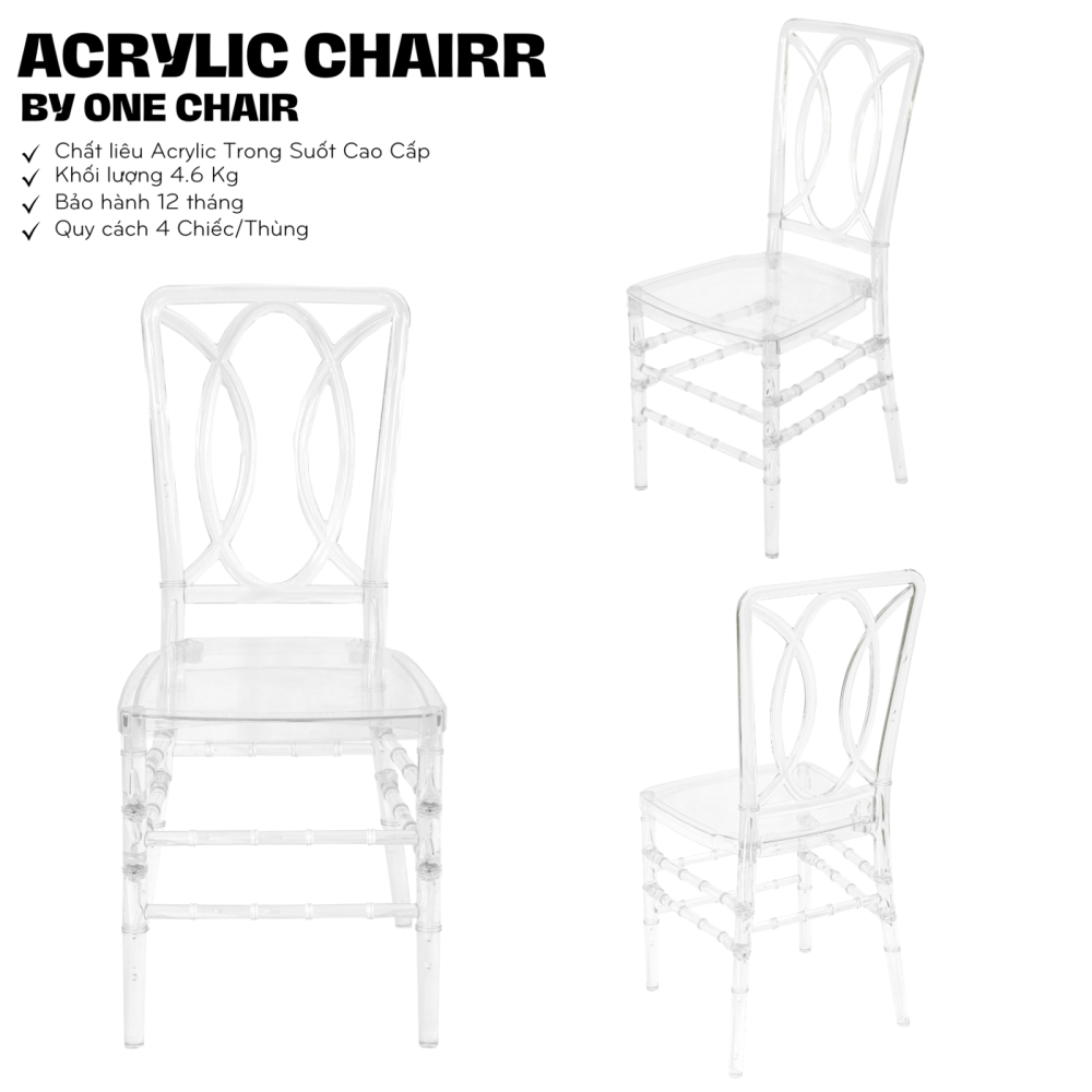 NEW – Acrylic Chair: Ghế Sự Kiện Trong Suốt – Thanh Lịch Ở Mọi Góc Nhìn