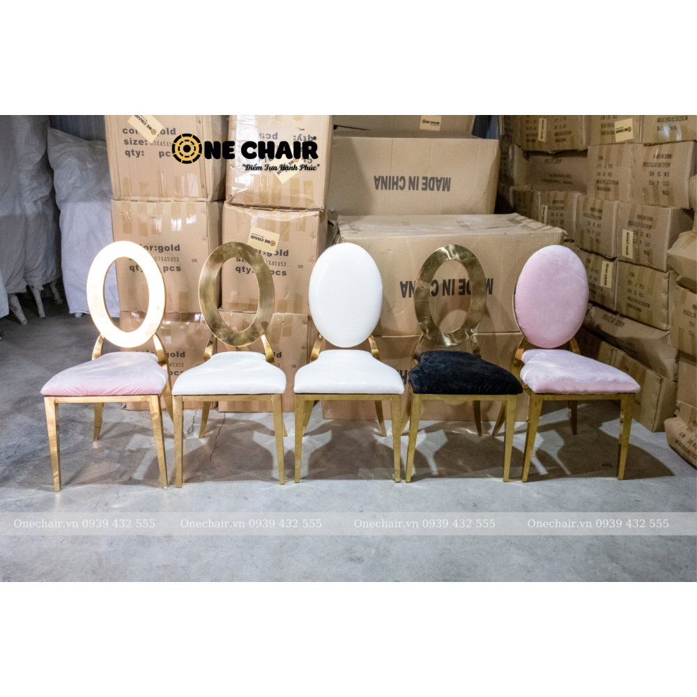 Ghế louis đám cưới nội thất nhà hàng tiệc cưới, khách sạn ghế mạ vàng sang trọng