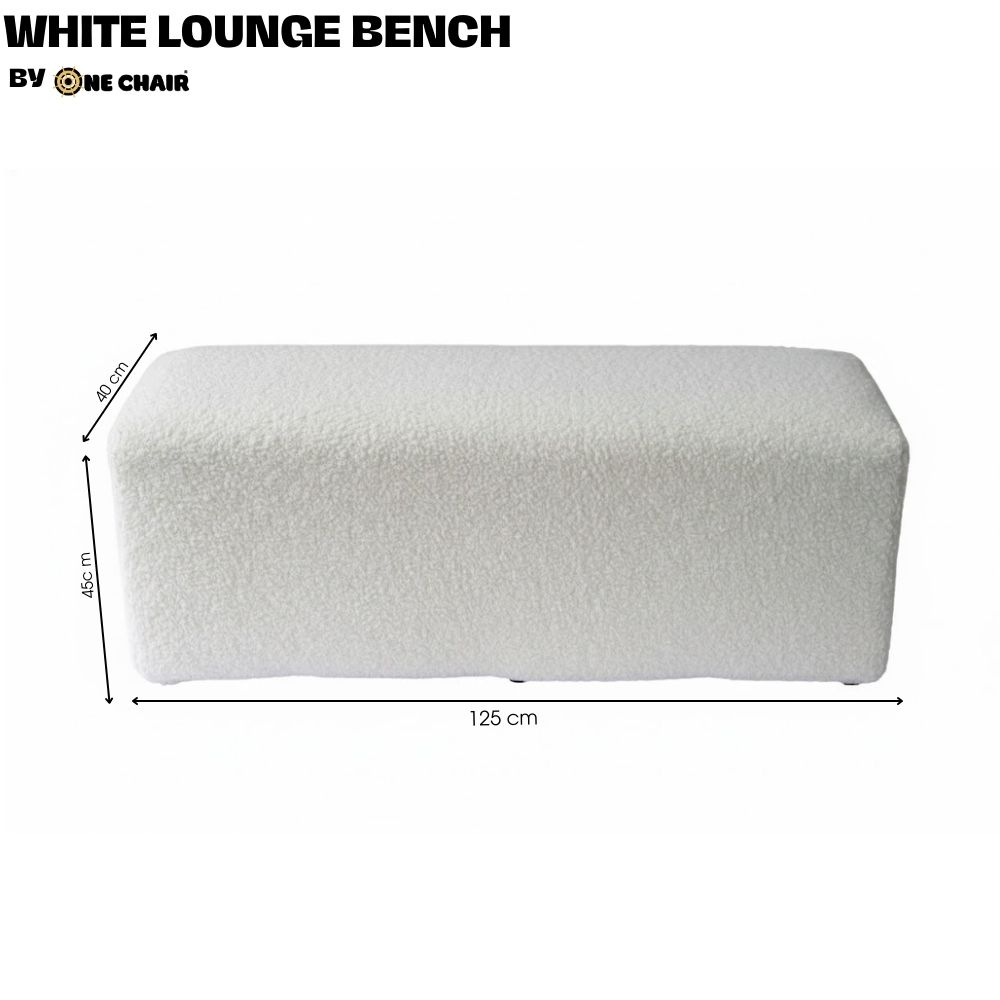 Ghế Lounge Bench Trắng – Thanh Lịch & Tinh Tế Cho Không Gian Sự Kiện