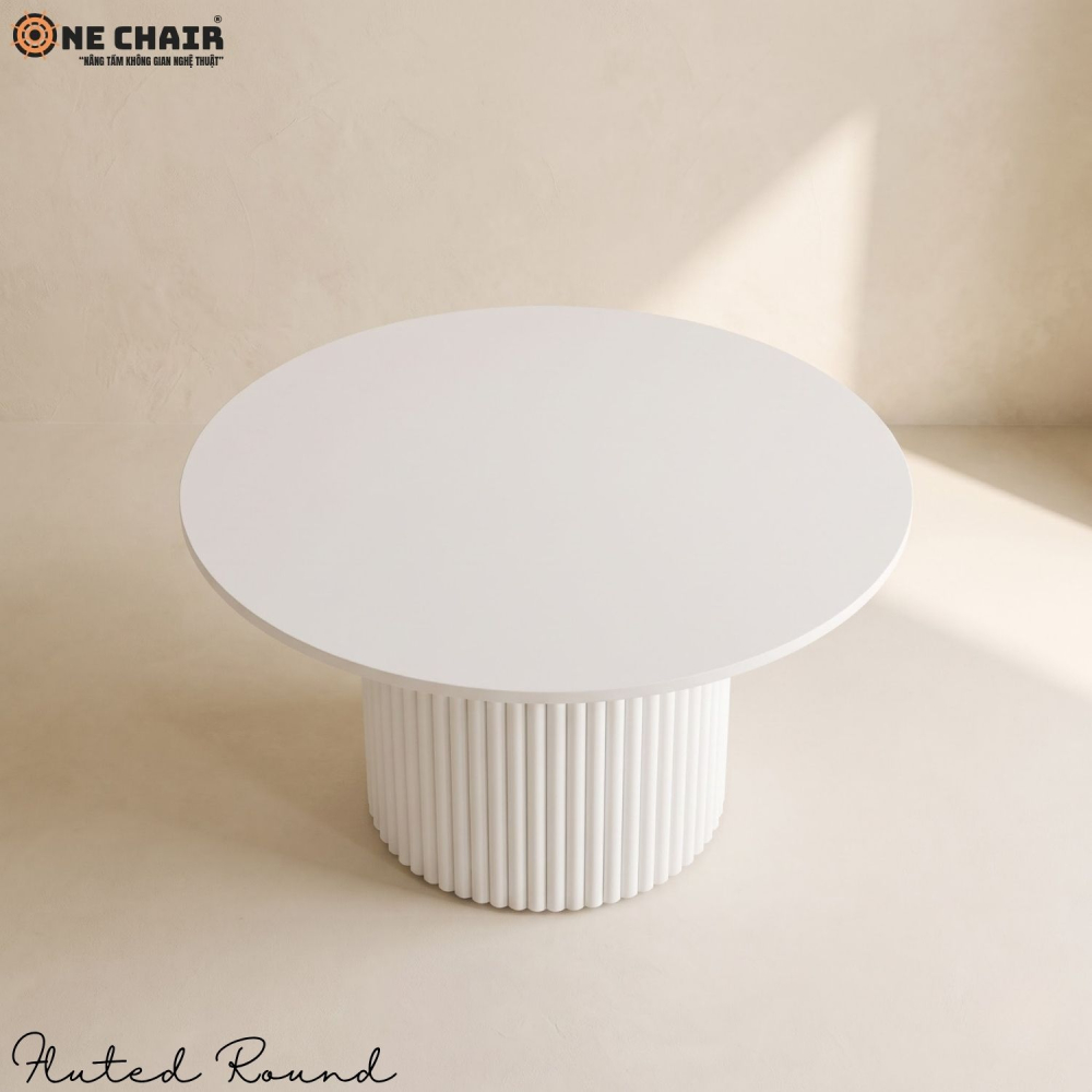 Fluted Round – White