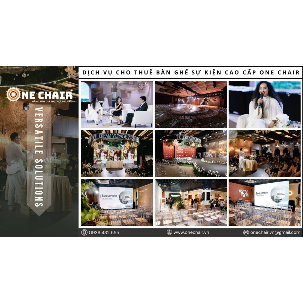 Dịch Vụ Thuê Bàn Ghế Sự Kiện Cao Cấp One Chair Tại Cần Thơ – Giải Pháp Setup Đồng Bộ, Chuẩn Thẩm Mỹ