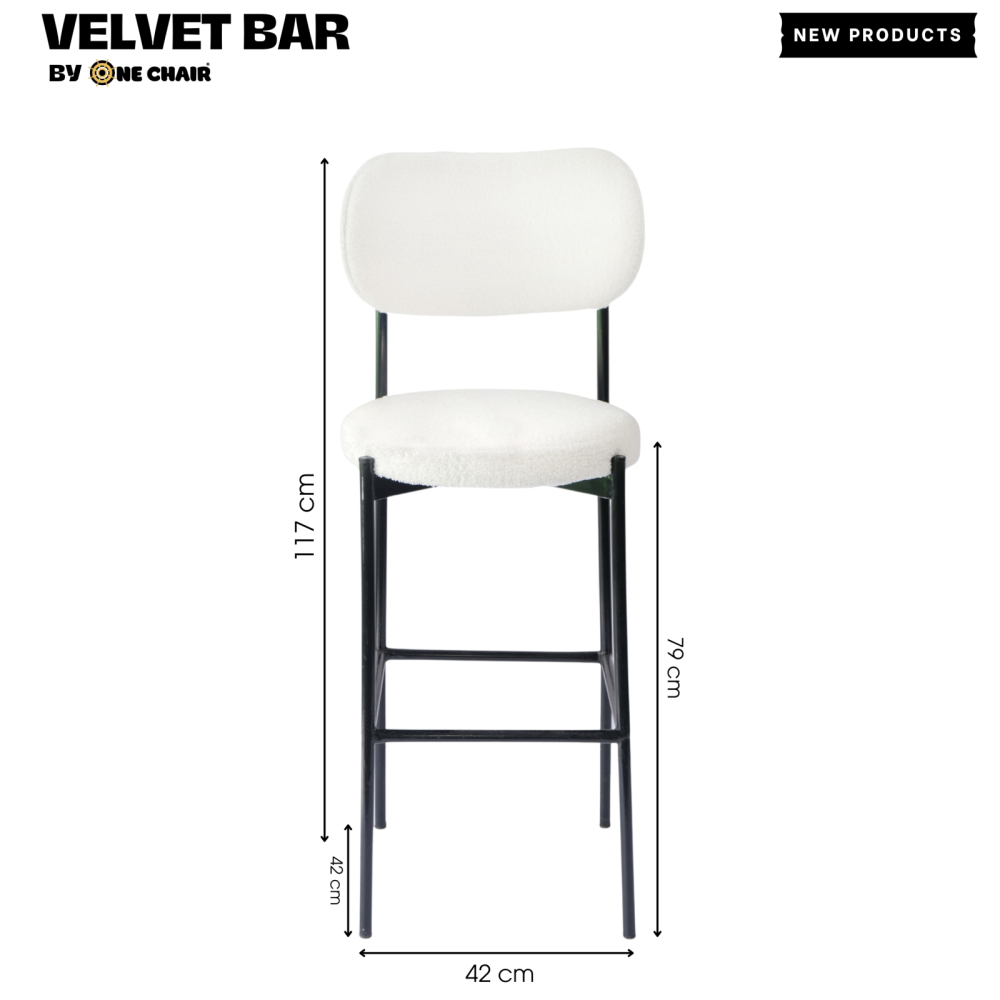 VELVET BAR WHITE – Phiên Bản Ghế Bar Sự Kiện 
