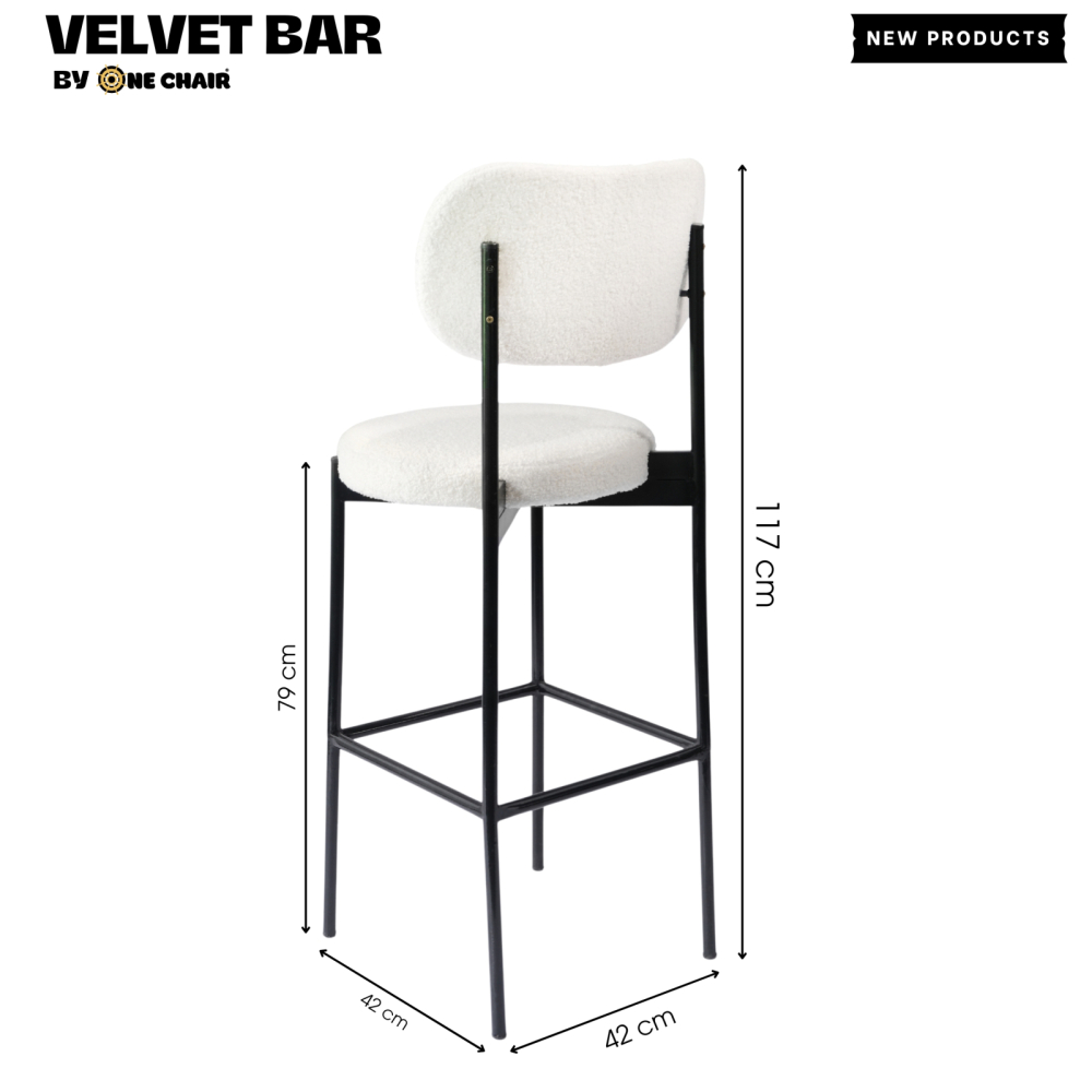 VELVET BAR WHITE – Phiên Bản Ghế Bar Sự Kiện 