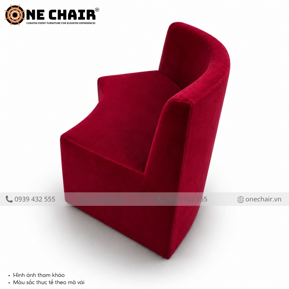 Sofa Cong Modular Arc Sự Kiện Đỏ Ruby – Sắc Đỏ Rực Rỡ Kiến Tạo Không Gian Tiệc Cưới Thượng Lưu | ONE CHAIR