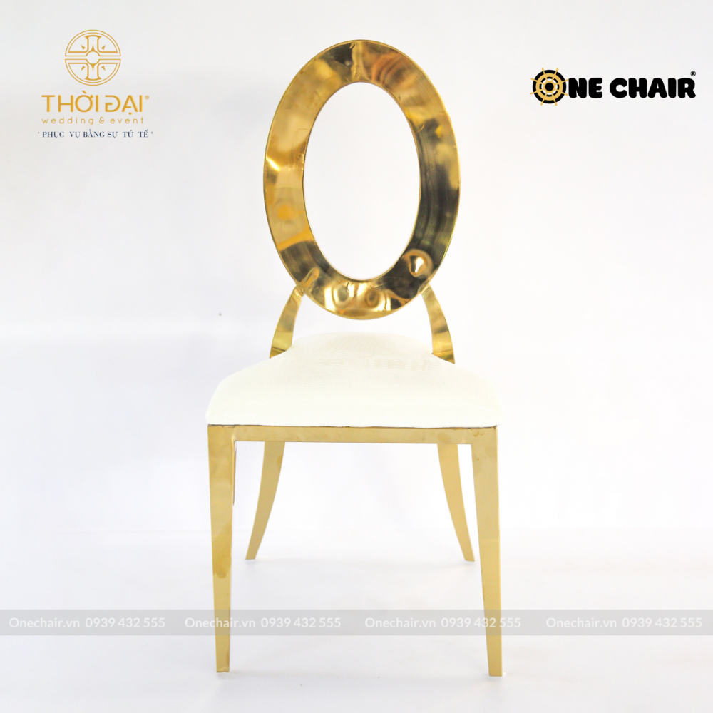 Ghế sự kiện đám cưới louis oval mạ vàng hiện đại thép không gỉ bán buôn nhà hàng khách sạn