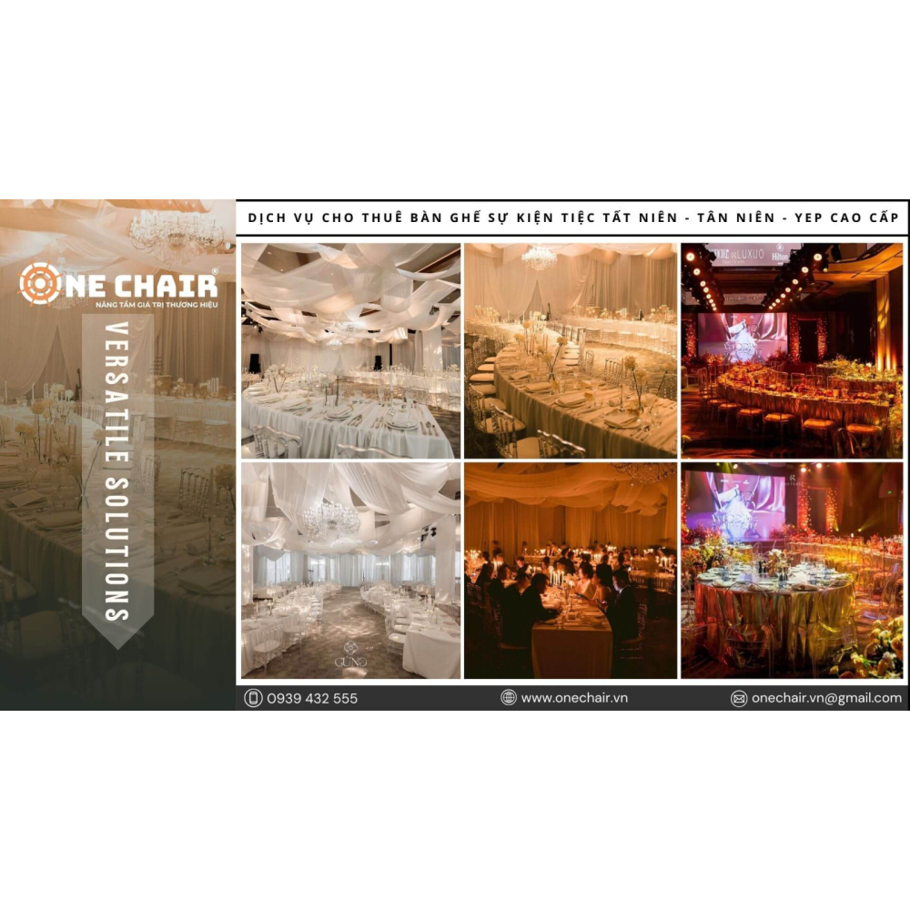 Dịch Vụ Cho Thuê Bàn Ghế Sự Kiện Tiệc Tất Niên – Tân Niên, Year End Party Cao Cấp | ONE CHAIR