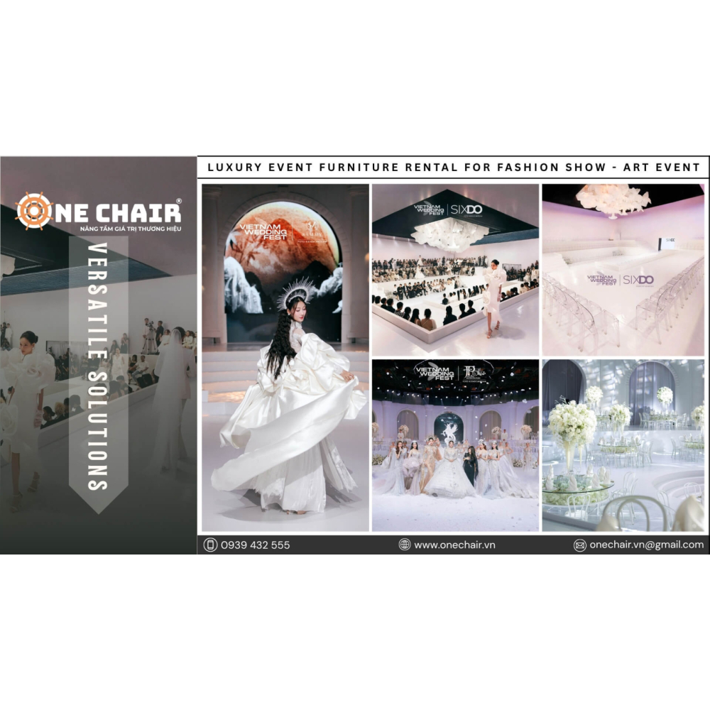 Dịch Vụ Cho Thuê Bàn Ghế Sự Kiện Cao Cấp Cho Các Sự Kiện Ngành Fashion Show & Art Event | ONE CHAIR Nâng Tầm Giá Trị Thương Hiệu