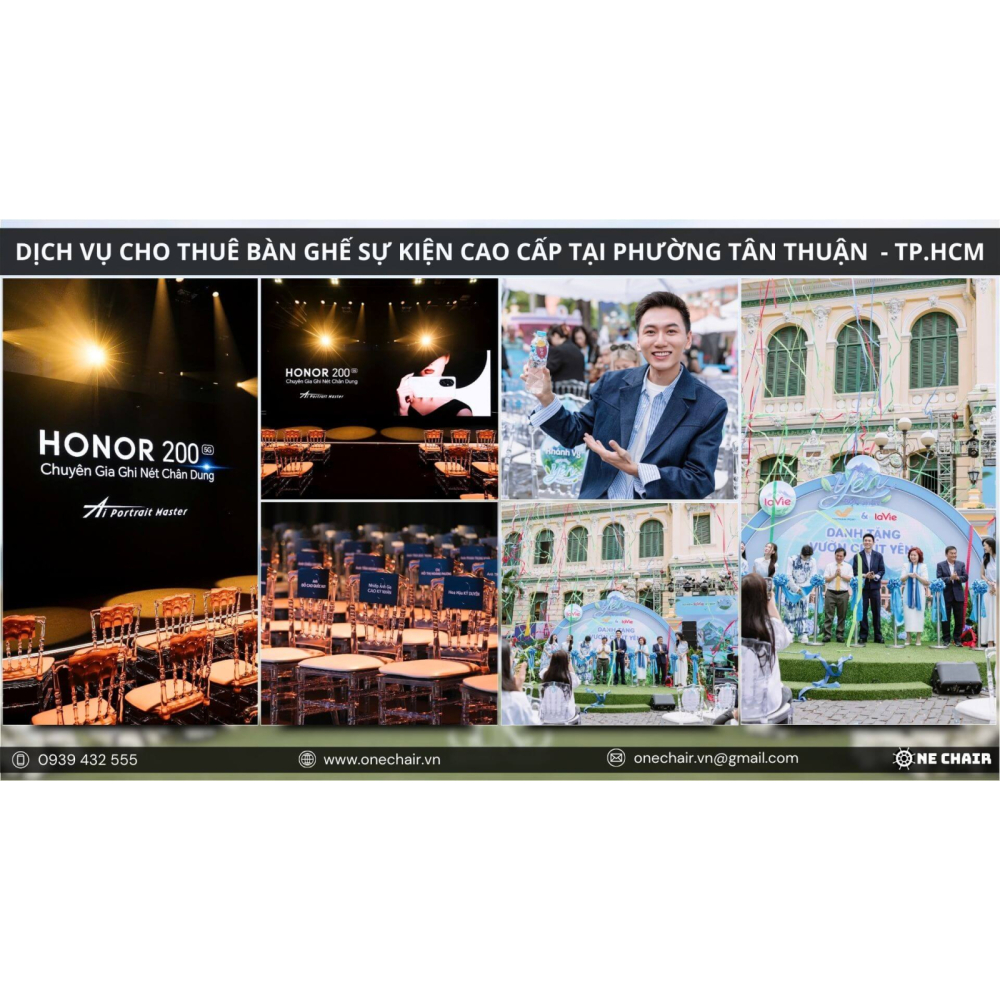 Dịch Vụ Cho Thuê Ghế Sự Kiện Cao Cấp Tại Phường Tân Thuận, TP.HCM | ONE CHAIR Đồng Hành Kiến Tạo Sự Kiện Đẳng Cấp