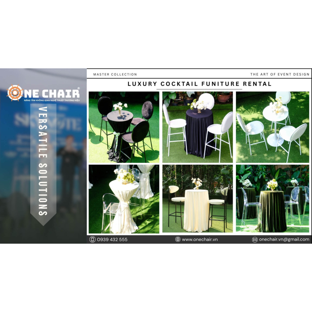  Top 5 Concept Bàn Ghế Cocktail Cao Cấp Tại TP.HCM - ONE CHAIR Nâng Tầm Không Gian Nghệ Thuật Thương Hiệu