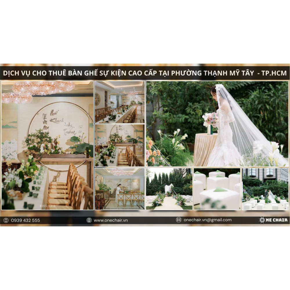 Dịch Vụ Cho Thuê Bàn Ghế Sự Kiện Cao Cấp Tại Phường Thạnh Mỹ Tây - Nâng Tầm Đẳng Cấp Sự Kiện Cùng One Chair