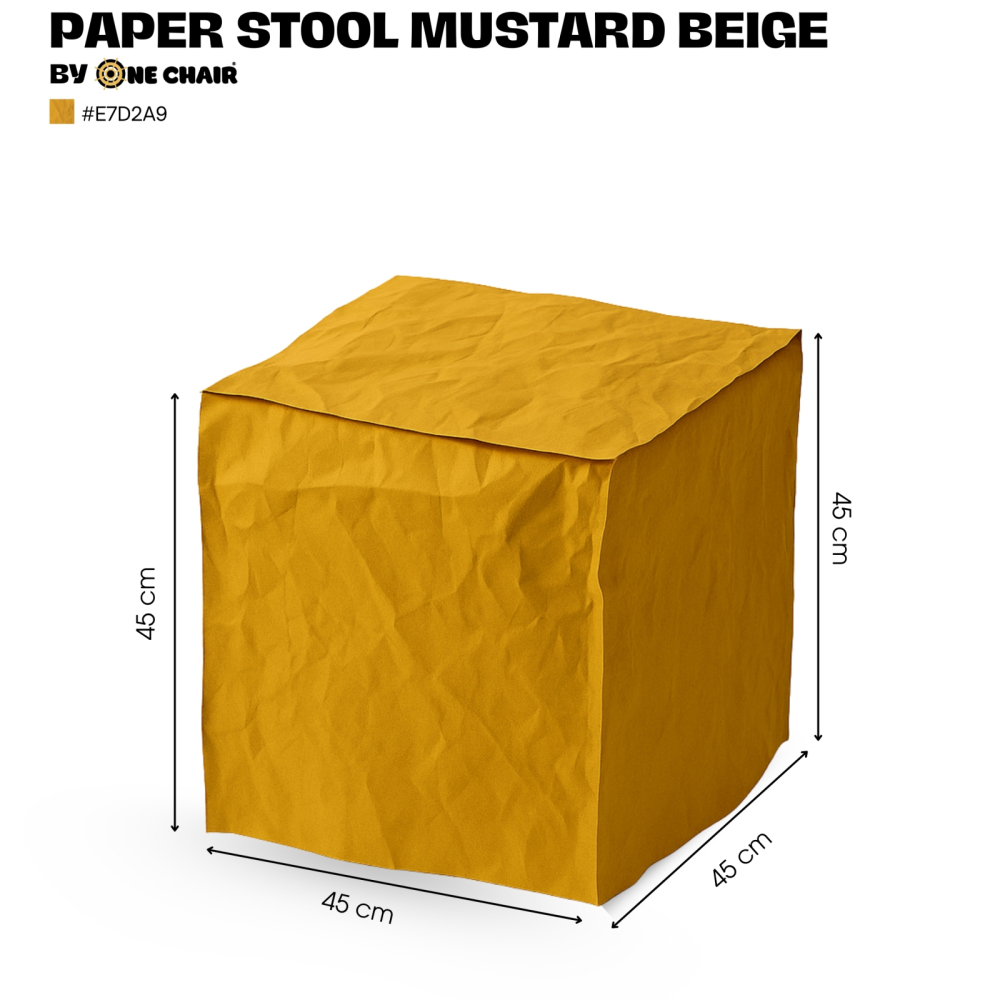 PAPER STOOL MUSTARD BEIGE | GHẾ GIẤY NGHỆ THUẬT