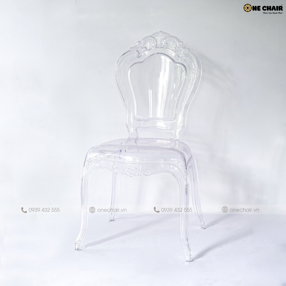 NEW - Queen Chair: Ghế Acrylic Lộng Lẫy Dành Cho Sự Kiện Tiệc Cưới Quý Phái