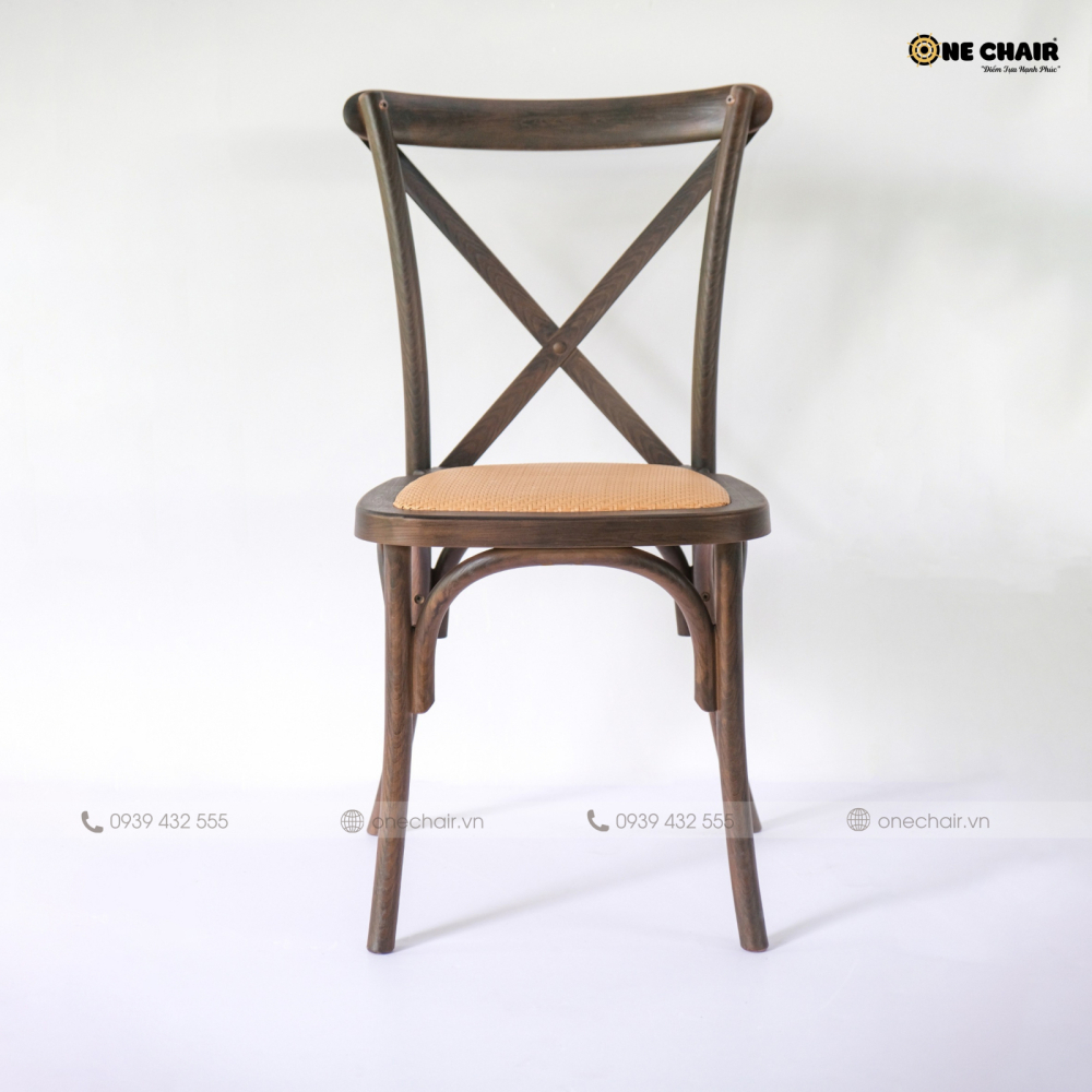 Croosback chair, ghế chéo lưng cổ điển lãng mạn