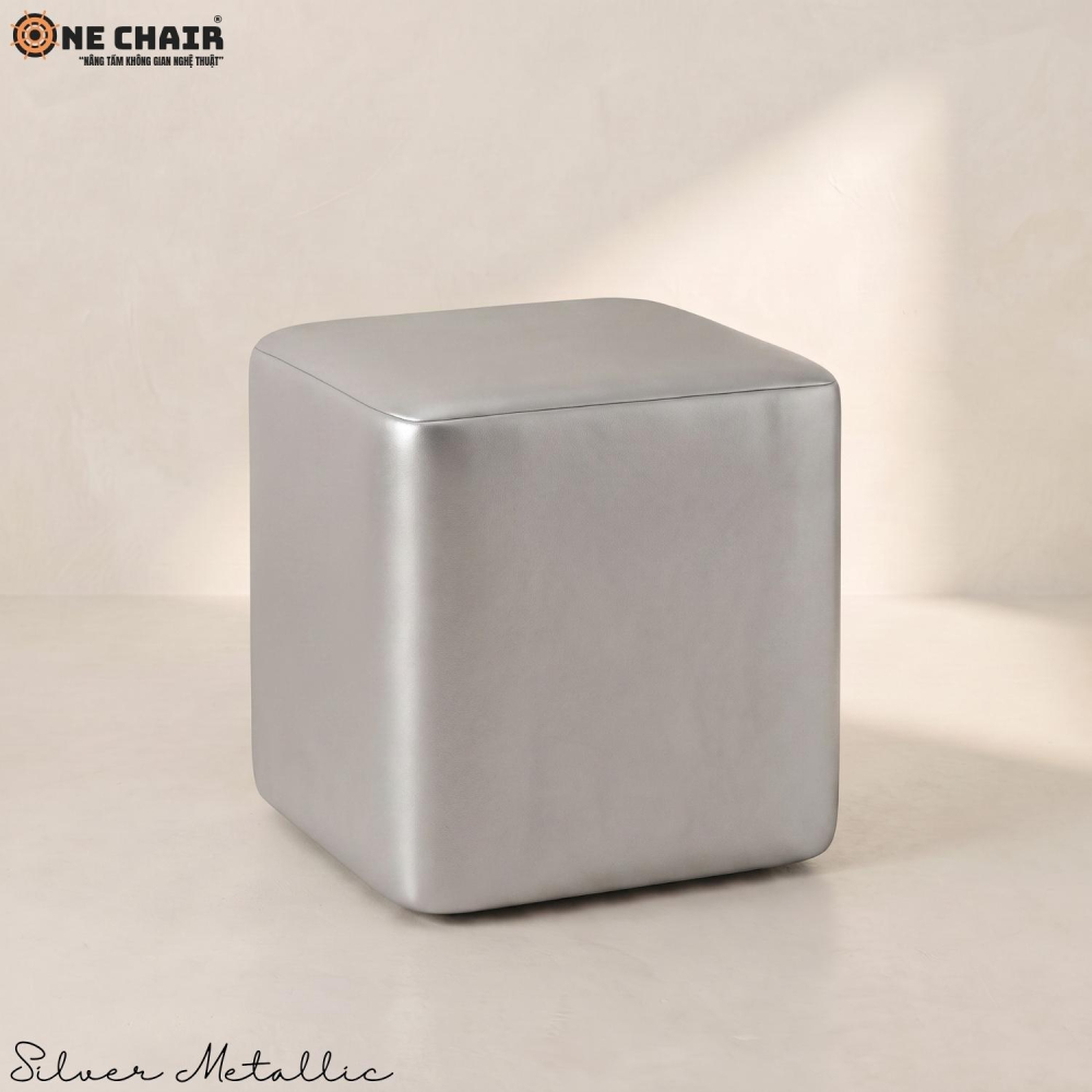 Đôn Vuông – Silver Metallic