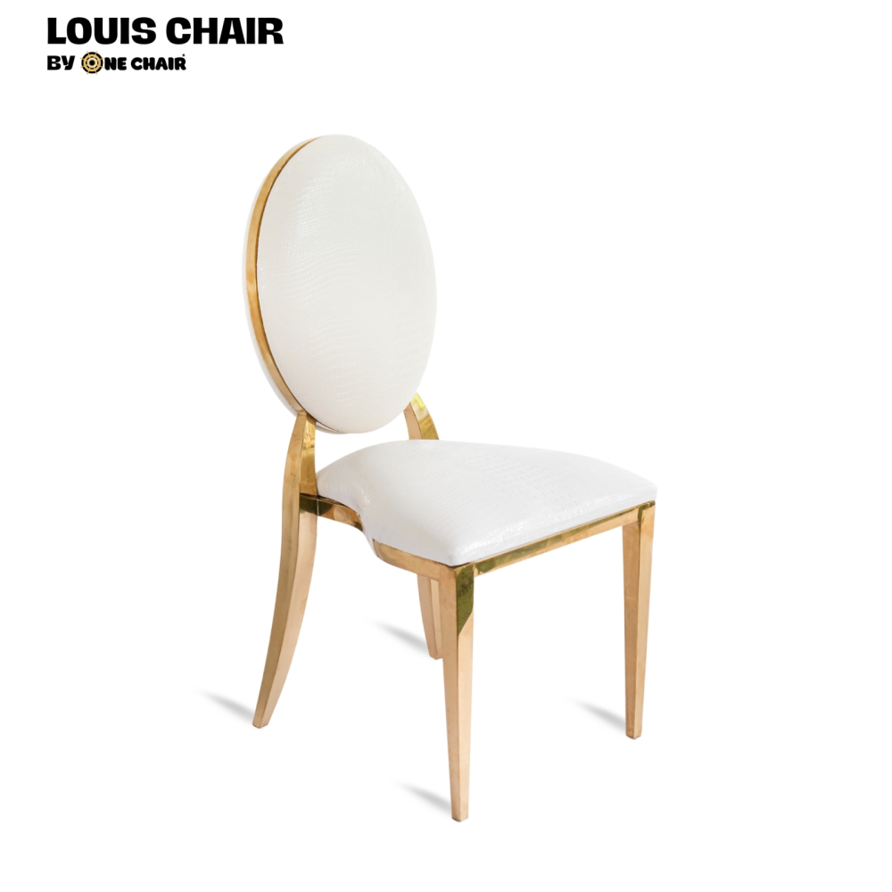 GHẾ SỰ KIỆN CAO CẤP | LOUIS CHAIR NỆM TRẮNG – THANH LỊCH, QUYỀN QUÝ, ĐẲNG CẤP
