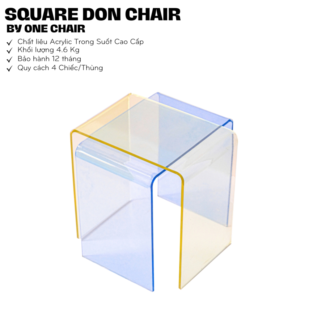 Box Chair - Cho Thuê Ghế Sự Kiện Trong Suốt Tối Giản & Cá Tính