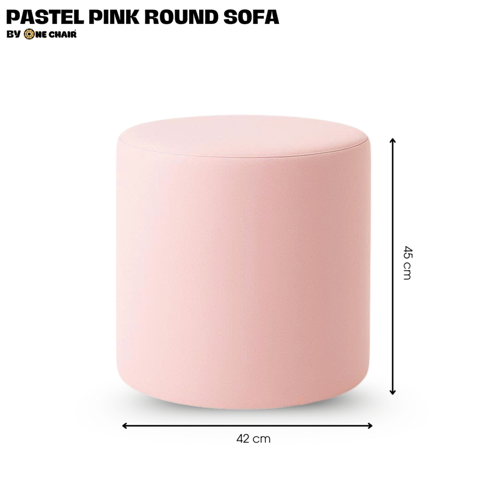 SOFA ĐÔN TRÒN MÀU HỒNG PASTEL – NGỌT NGÀO DỊU DÀNG